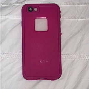 Pink Iphone 6/6s Life Proof Water Proof Case
